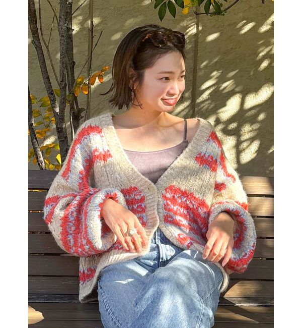 Ungrid「ローゲージラメニットカーディガン」|カーディガン|