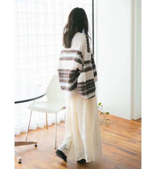 Ungrid「ローゲージラメニットカーディガン」|カーディガン|
