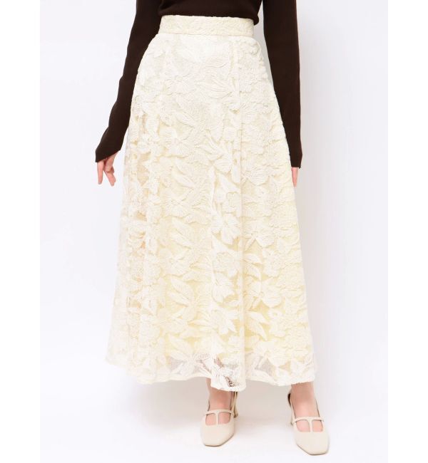 LAGUNAMOON「メロンチュールエンブロイダリースカート」|スカート|