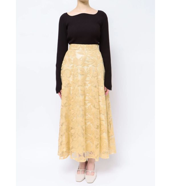 LAGUNAMOON「メロンチュールエンブロイダリースカート」|スカート|