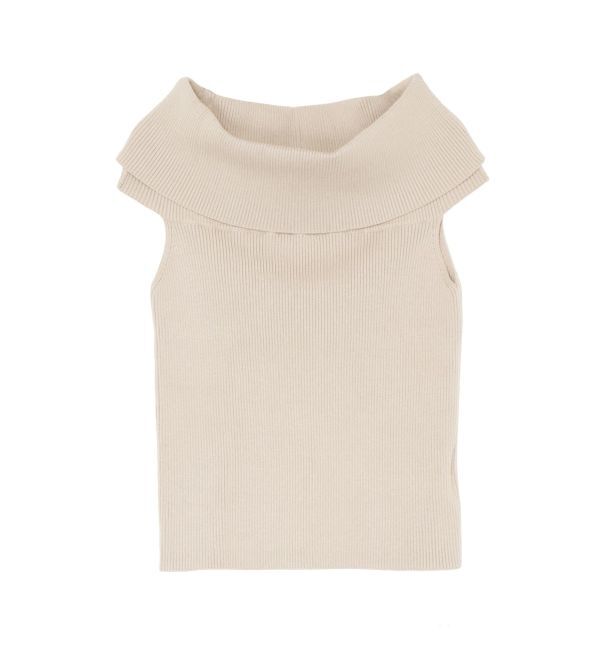 LAGUNAMOON「オフショルダーリブニットプルオーバー」|ニット・セーター|