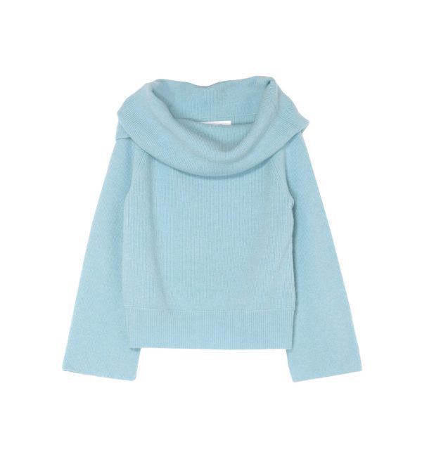 LAGUNAMOON「オフショルフレアスリーブニットプルオーバー」|ニット・セーター|