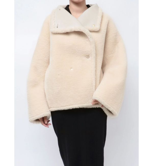 LAGUNAMOON「フェイクムートンスタンドカラーコート」|その他|