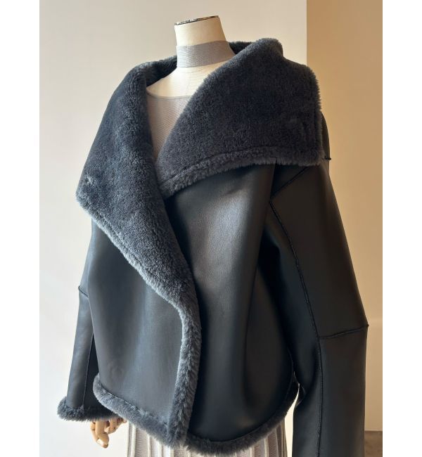 LAGUNAMOON「フェイクムートンスタンドカラーコート」|その他|