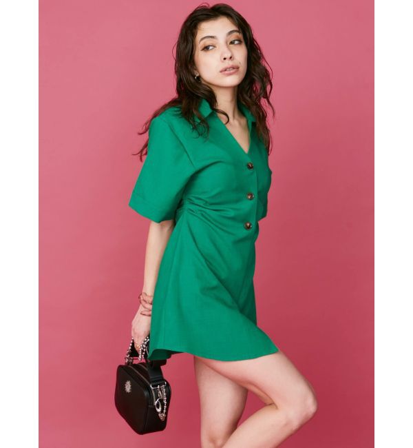 EVRIS「シャツミニワンピース」|ワンピース|