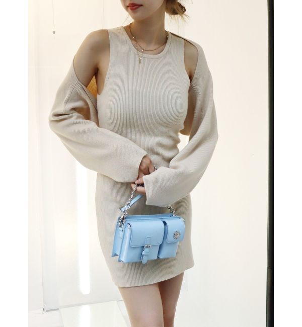 EVRIS「ボレロセットニットワンピース」|ワンピース|