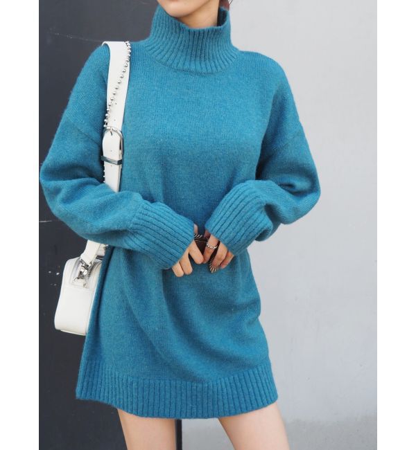 EVRIS「ハイネックルーズニットワンピース」|ワンピース|