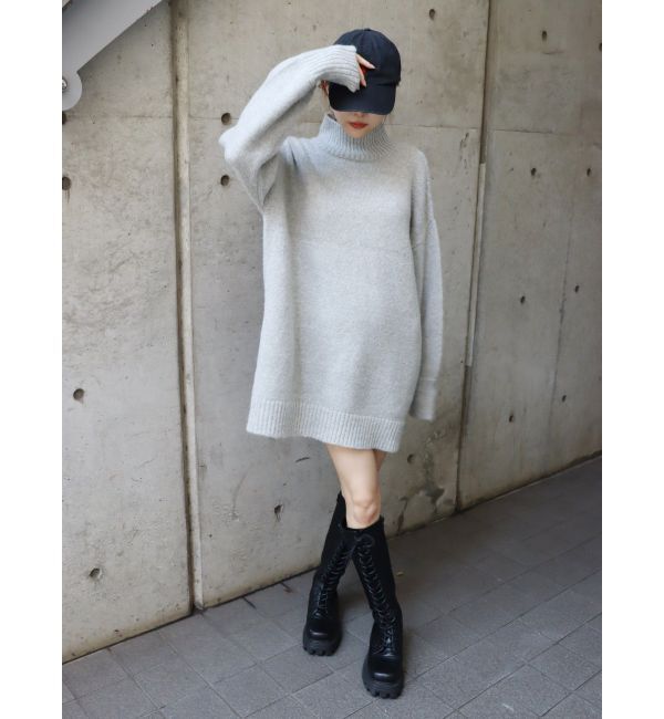 EVRIS「ハイネックルーズニットワンピース」|ワンピース|