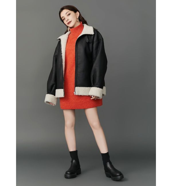 EVRIS「ハイネックルーズニットワンピース」|ワンピース|