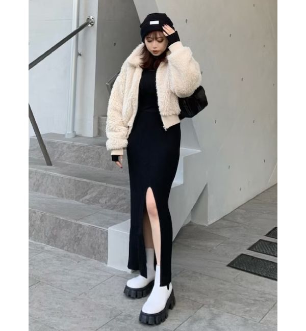 EVRIS「スリットロングニットスカート【セットアップ着用可能】」|スカート|