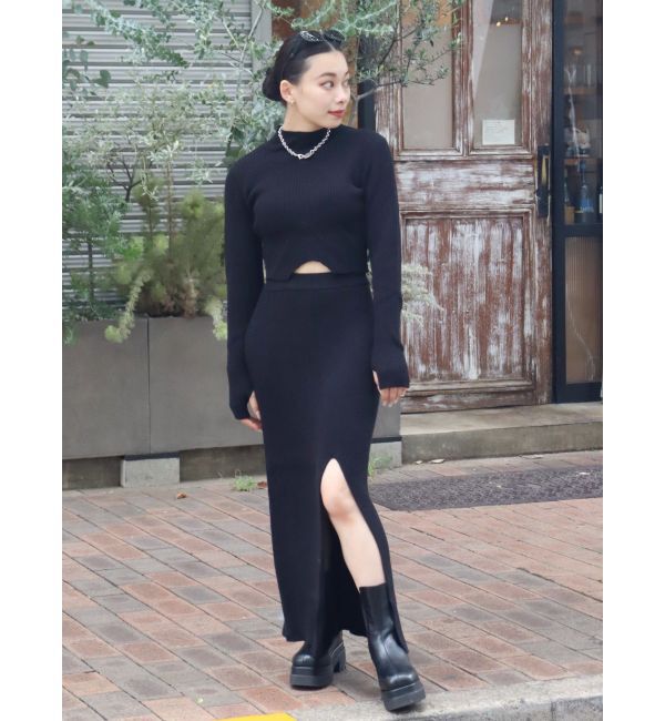 EVRIS「スリットロングニットスカート【セットアップ着用可能】」|スカート|