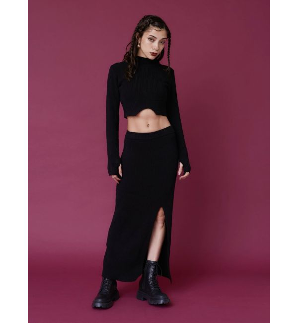 EVRIS「スリットロングニットスカート【セットアップ着用可能】」|スカート|