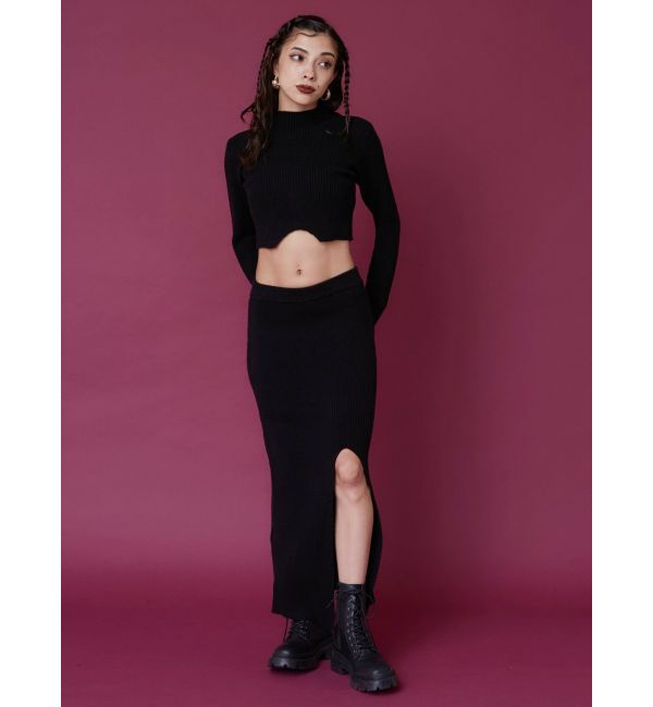 EVRIS「スリットロングニットスカート【セットアップ着用可能】」|スカート|