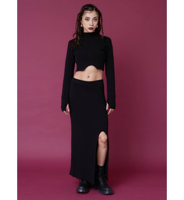 EVRIS「スリットロングニットスカート【セットアップ着用可能】」|スカート|