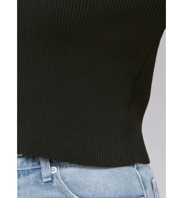 EVRIS「【WEB限定】フロントジップオフショルニット」|ニット・セーター|