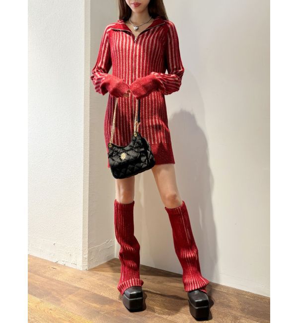 EVRIS「プレーティングリブレッグウォーマー」|レッグウォーマー|