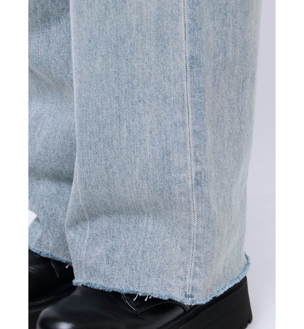 EVRIS「ダメージワイドデニムパンツ」|デニム|