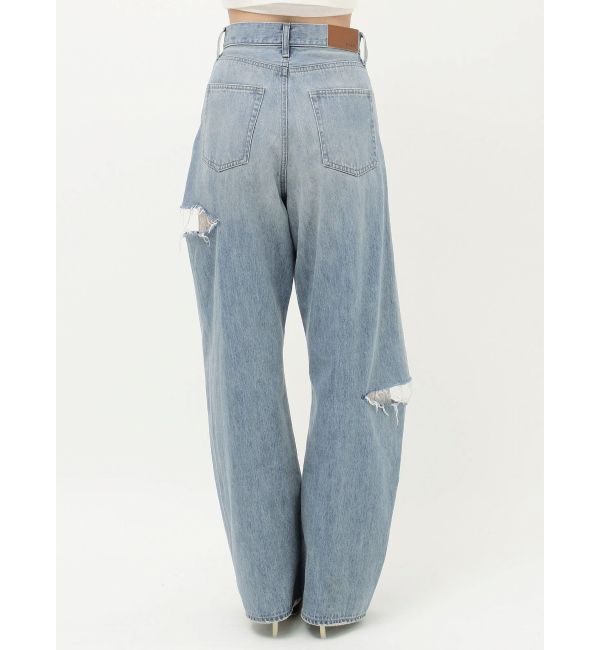 EVRIS「サイドカッティングレースワイドデニム」|デニム|