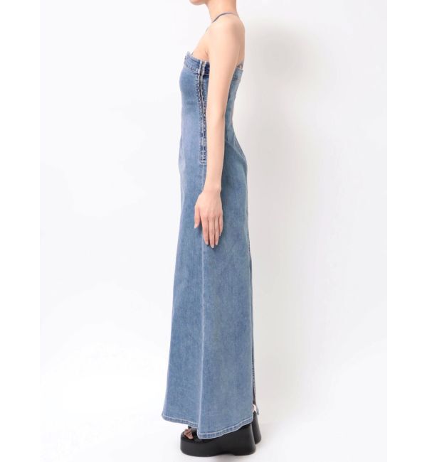 EVRIS「デニムベアロングワンピース」|ワンピース|