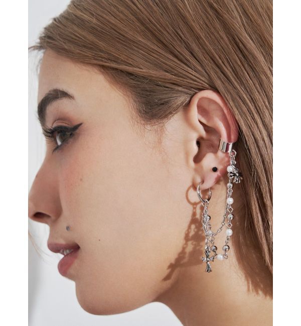 EVRIS「CROSS MOTIFイヤーカフ」|イヤーカフ|