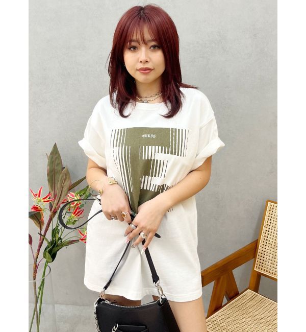 EVRIS「フロントロゴオーバーサイズTシャツ」|Tシャツ・カットソー|ホワイト