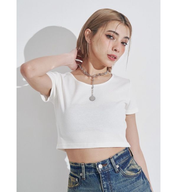 EVRIS「BASICシンプルショートTシャツ」|Tシャツ・カットソー|