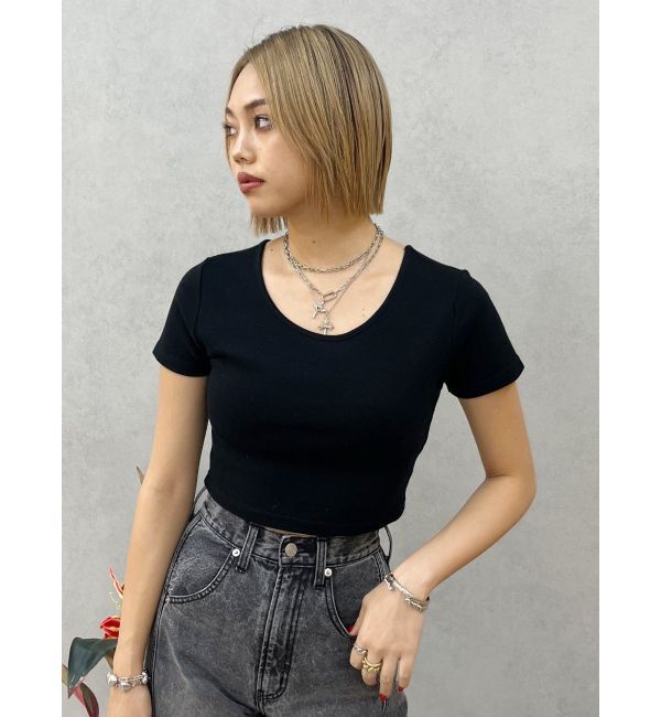 EVRIS「BASICシンプルショートTシャツ」|Tシャツ・カットソー|