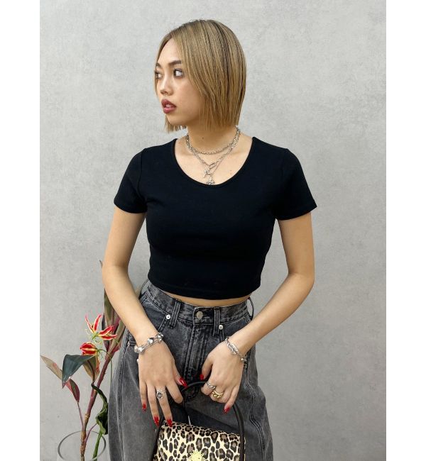 EVRIS「BASICシンプルショートTシャツ」|Tシャツ・カットソー|