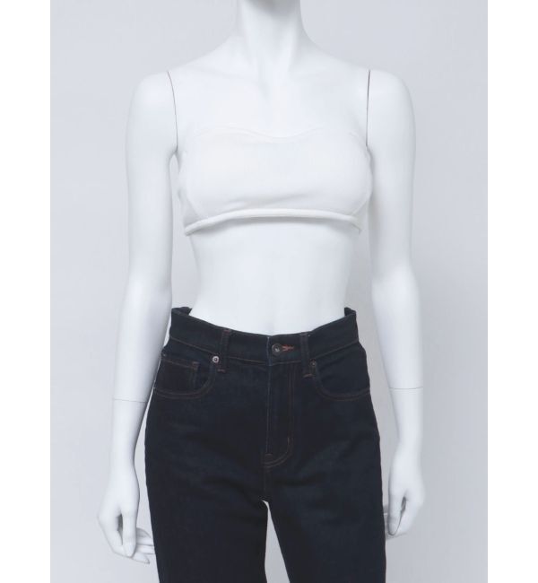 EVRIS「リブブラトップ」|キャミソール|ホワイト