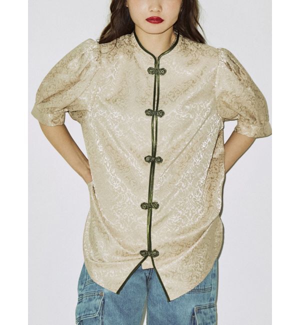 jouetie「ボリュームスリーブチャイナシャツ」|シャツ・ブラウス|