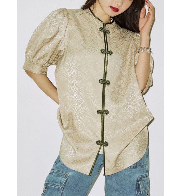 jouetie「ボリュームスリーブチャイナシャツ」|シャツ・ブラウス|