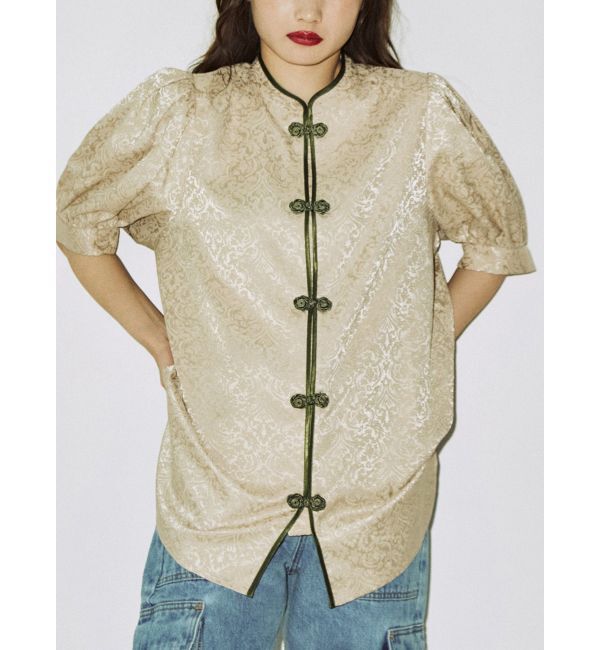 jouetie「ボリュームスリーブチャイナシャツ」|シャツ・ブラウス|