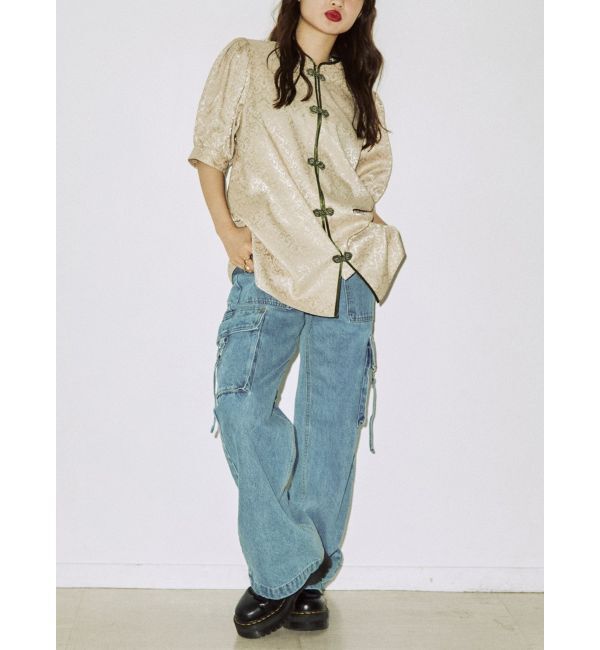 jouetie「ボリュームスリーブチャイナシャツ」|シャツ・ブラウス|