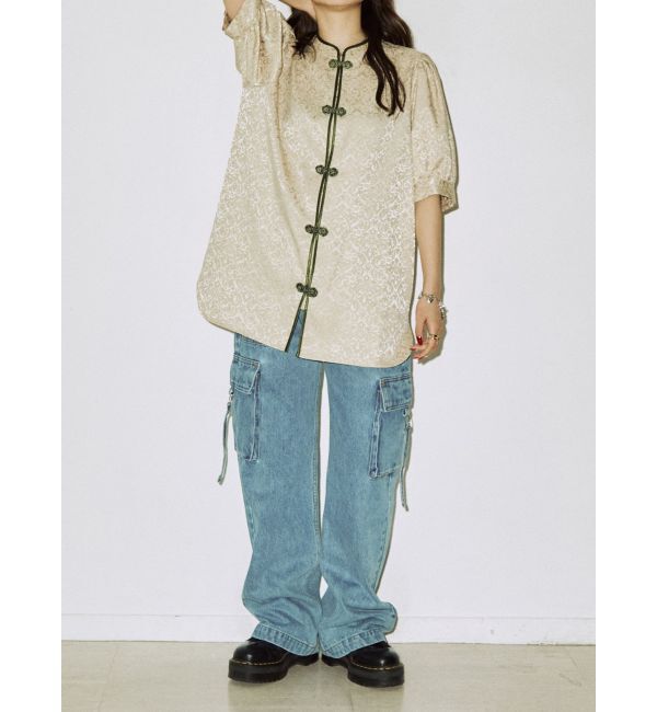 jouetie「ボリュームスリーブチャイナシャツ」|シャツ・ブラウス|