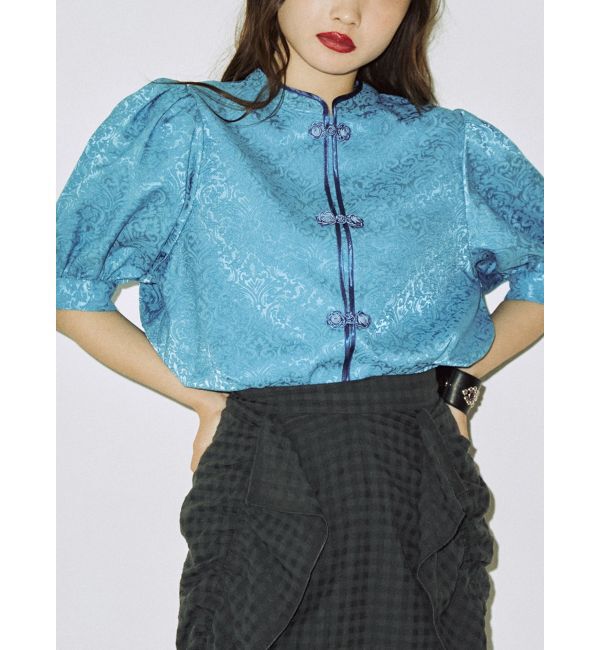 jouetie「ボリュームスリーブチャイナシャツ」|シャツ・ブラウス|