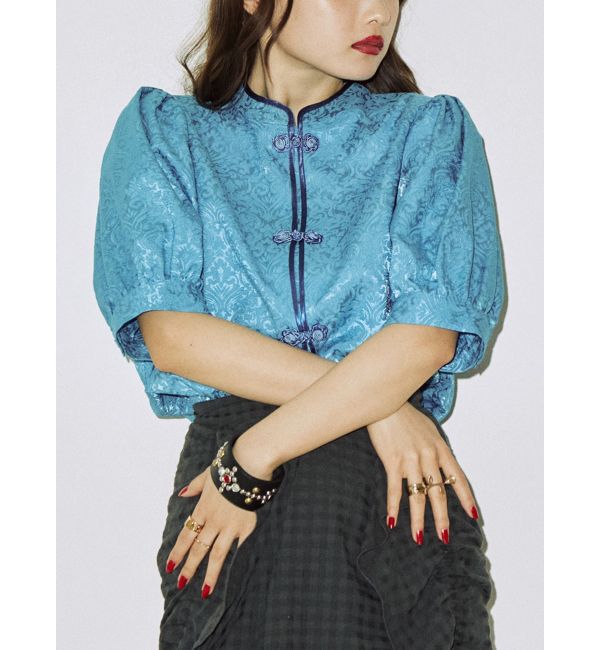 jouetie「ボリュームスリーブチャイナシャツ」|シャツ・ブラウス|