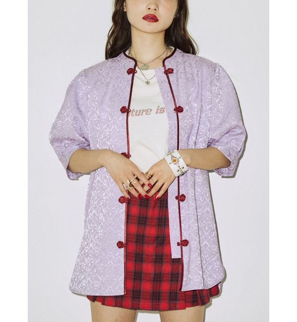 jouetie「ボリュームスリーブチャイナシャツ」|シャツ・ブラウス|