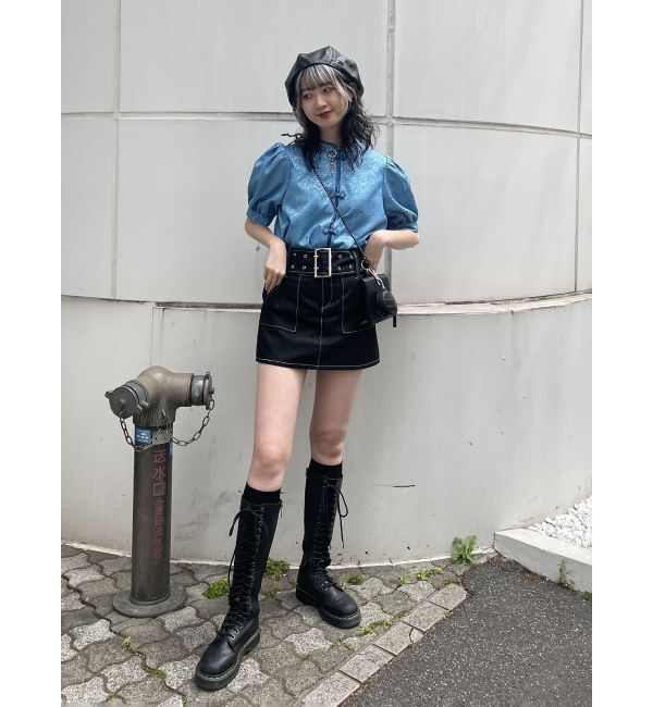 jouetie「ボリュームスリーブチャイナシャツ」|シャツ・ブラウス|