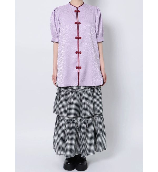 jouetie「ボリュームスリーブチャイナシャツ」|シャツ・ブラウス|