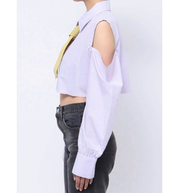 jouetie「オープンショルダータイシャツ」|シャツ・ブラウス|