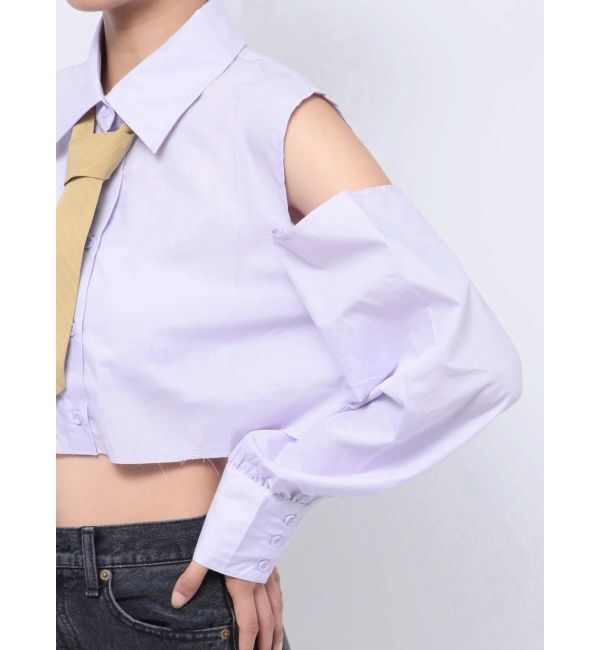 jouetie「オープンショルダータイシャツ」|シャツ・ブラウス|