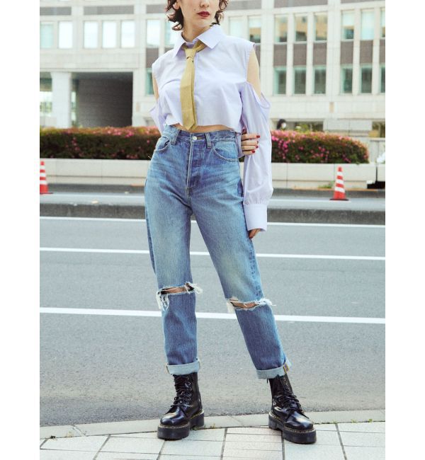 jouetie「オープンショルダータイシャツ」|シャツ・ブラウス|