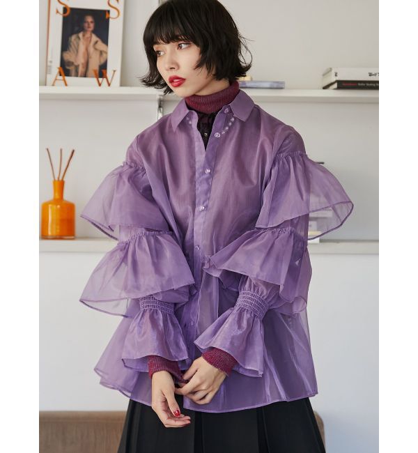 jouetie「シアーティアードフリルシャツ」|シャツ・ブラウス|