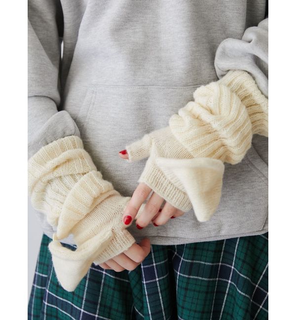 jouetie「ニットロンググローブ」|手袋|アイボリー