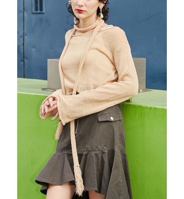 jouetie「ストールシアーニット」|ニット・セーター|