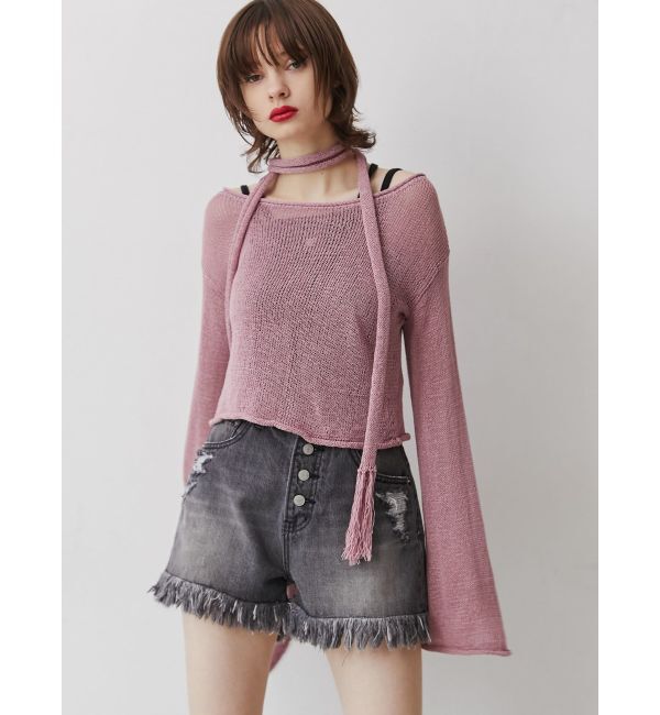 jouetie「ダメージデニムショートパンツ」|デニム|