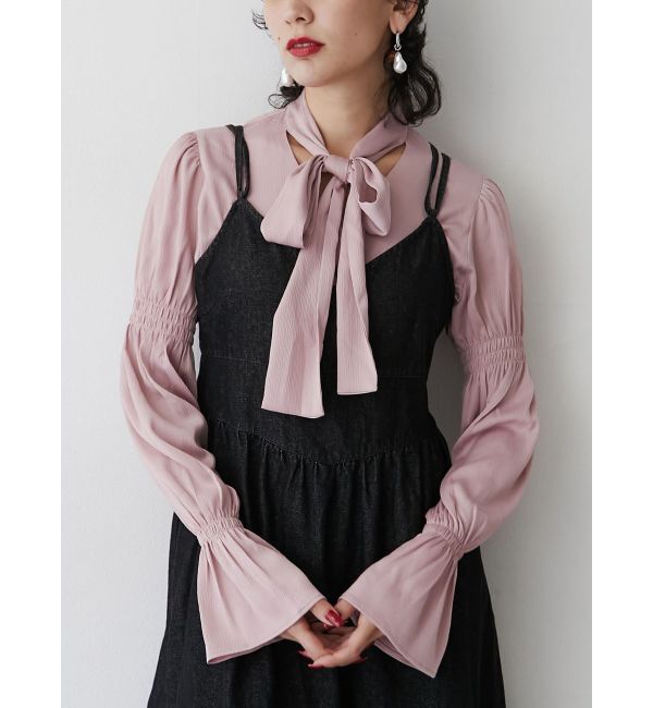 jouetie「リボンタイブラウス」|シャツ・ブラウス|ピンク