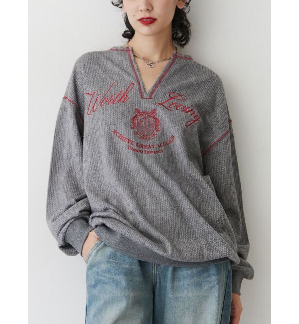 jouetie「ニットライクロゴプルオーバー」|Tシャツ・カットソー|