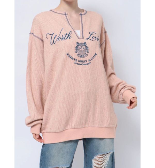 jouetie「ニットライクロゴプルオーバー」|Tシャツ・カットソー|