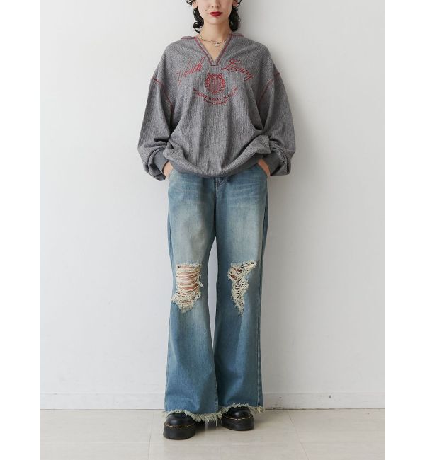 jouetie「ニットライクロゴプルオーバー」|Tシャツ・カットソー|